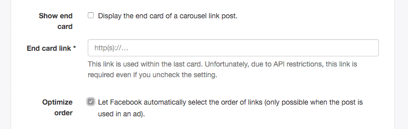 Advanced Settings for Cariousel Posts