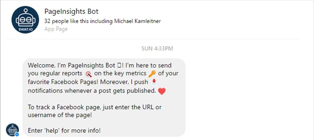 Messenger Bots for Brands - PageInsights Bot