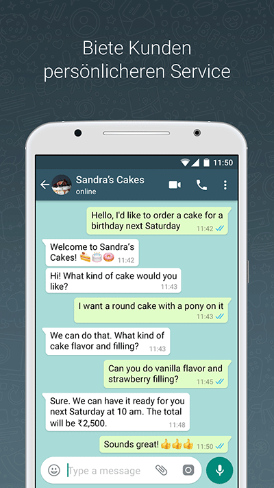 Persönlicher Service für Kunden und Interessenten auf WhatsApp Business