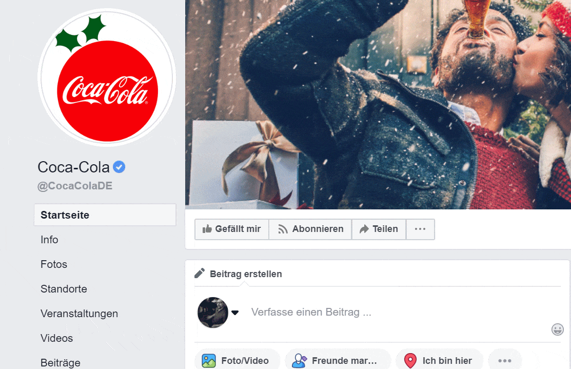 Facebook Global Pages Beispiel Coca Cola