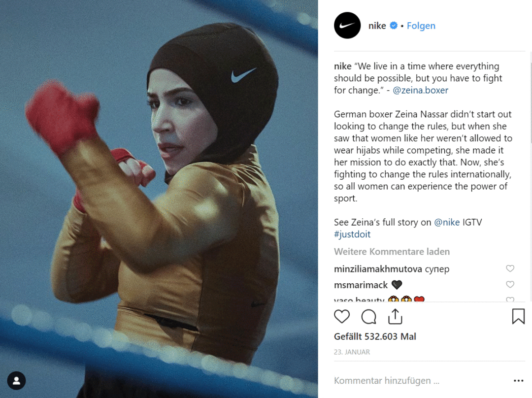 Employer Branding Nike Instagram