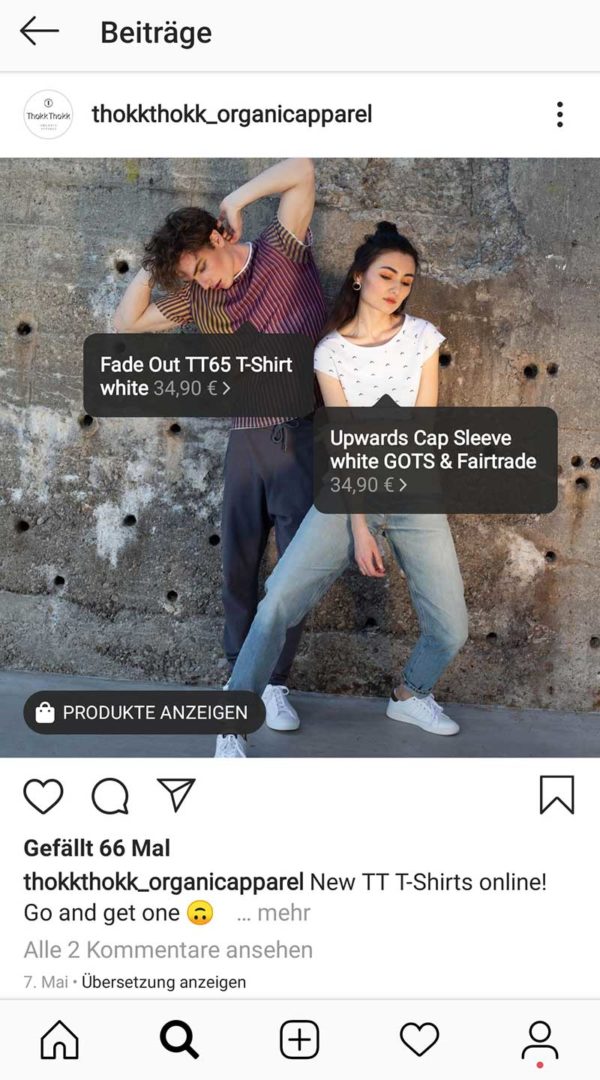 Instagram Explore Tagging Products