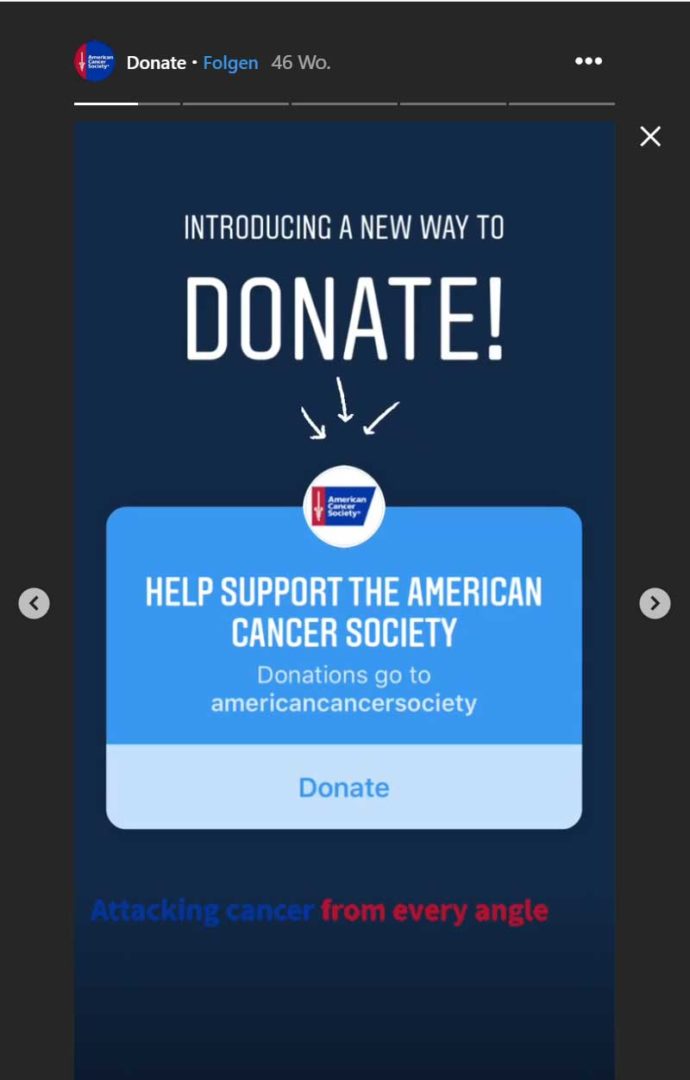 Instagram Story Sticker Spenden Sticker 01
