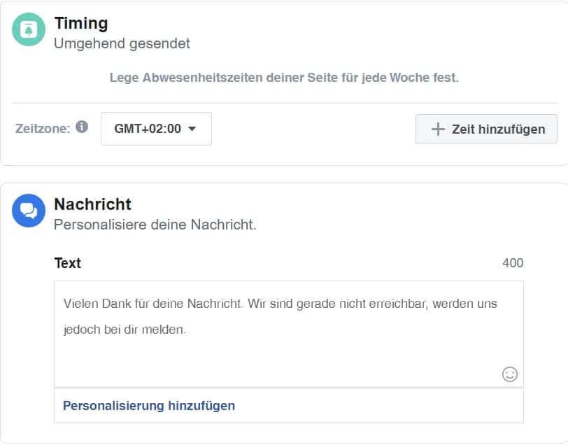 Facebook Hacks Abwesenheitsnotiz