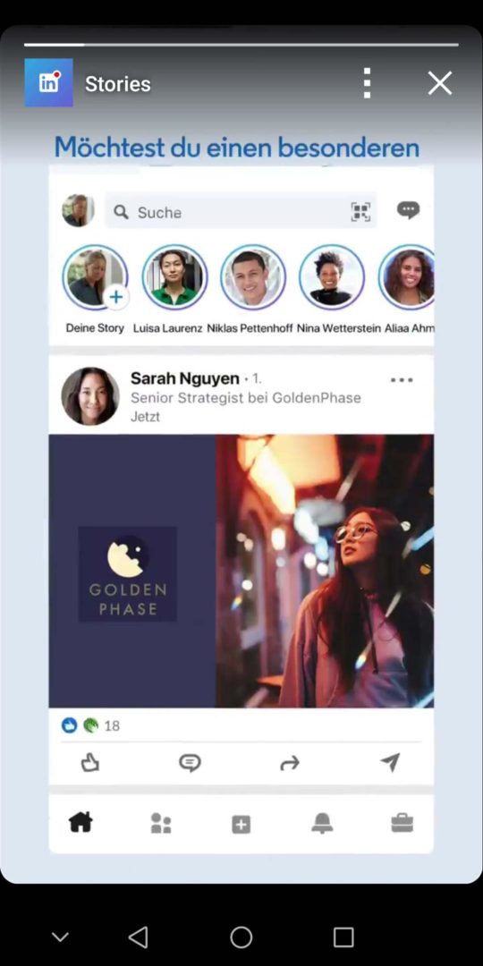 LinkedIn Stories Teaser