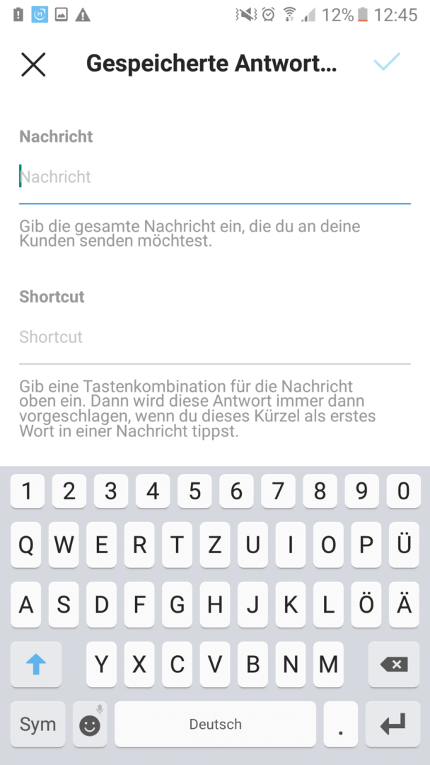 Instagram Direct Messages Community Management: Gespeicherte Antwort anlegen