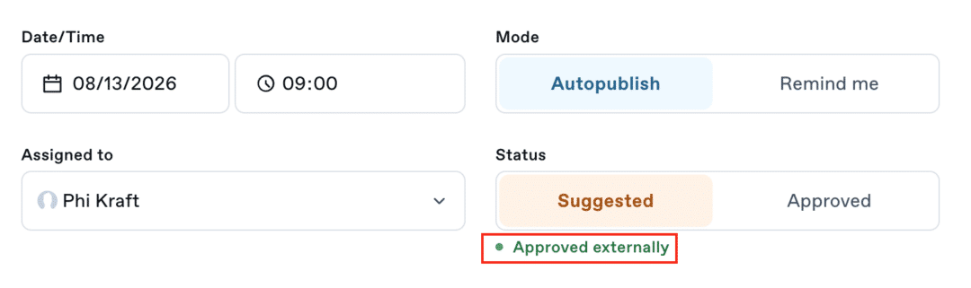 External sign-off without a login: External Approvals approved post EN