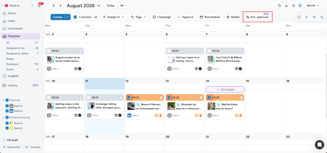 External sign-off without a login: External Approvals send to queue EN
