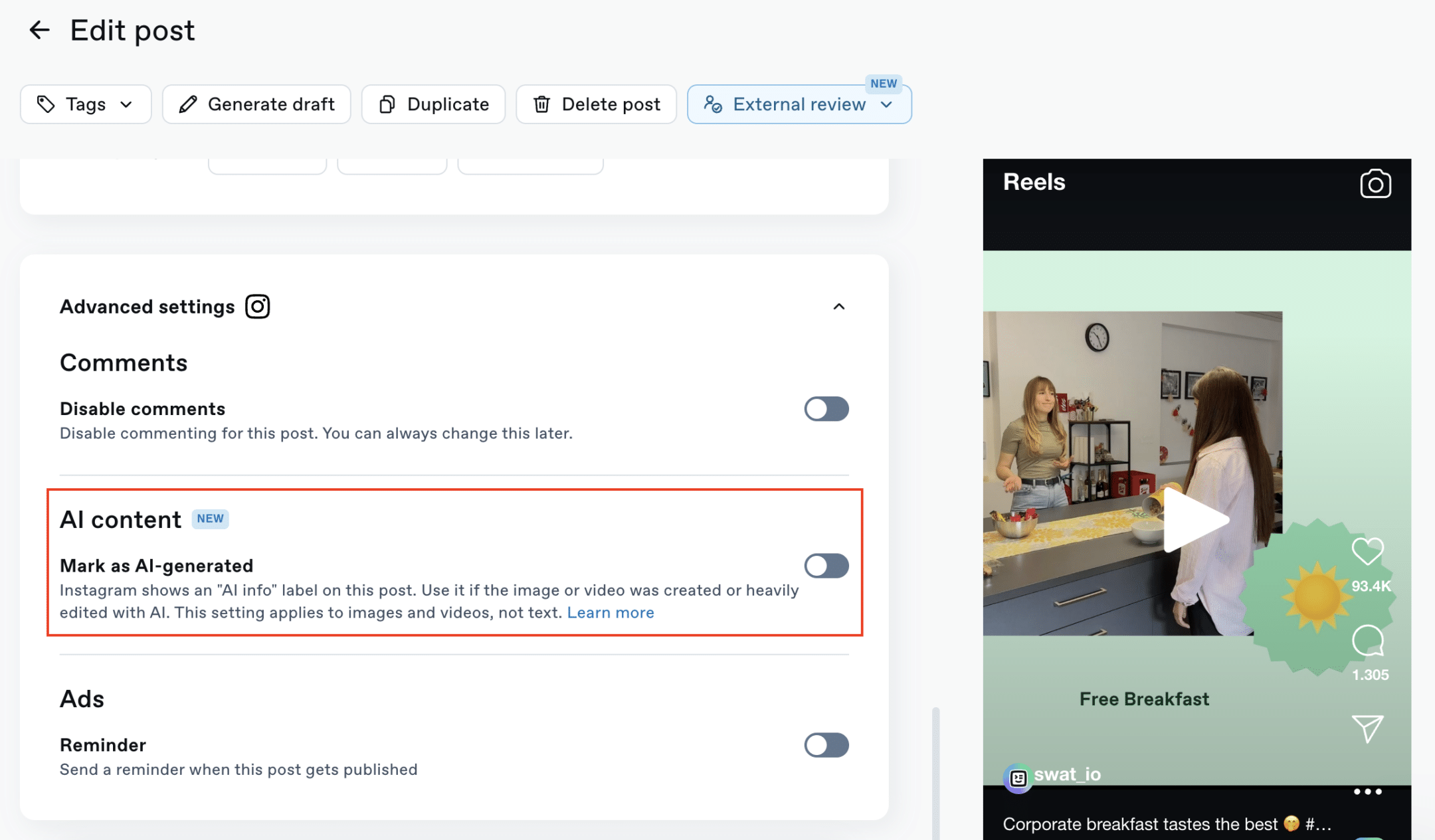 AI labelling directly in the Composer ai labelling ig EN scaled