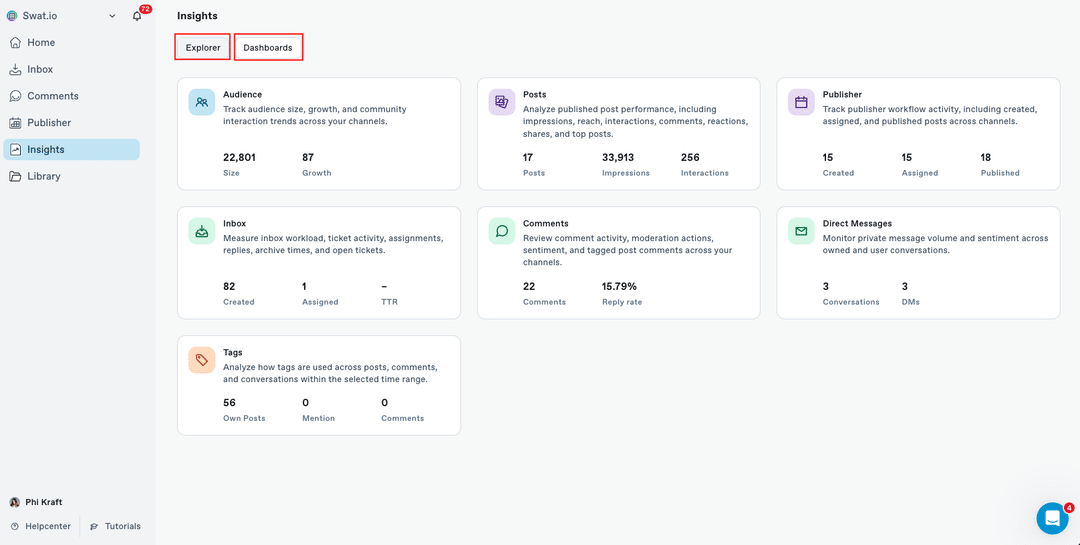 A new home for Insights: all your KPIs at a glance insights home en